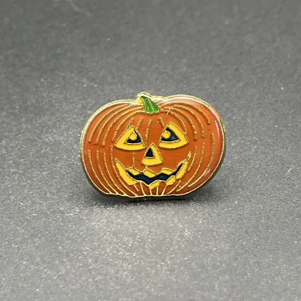 Jack O' Lantern Pumpkin Halloween Lapel Hat‎ Pin